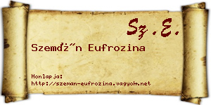 Szemán Eufrozina névjegykártya